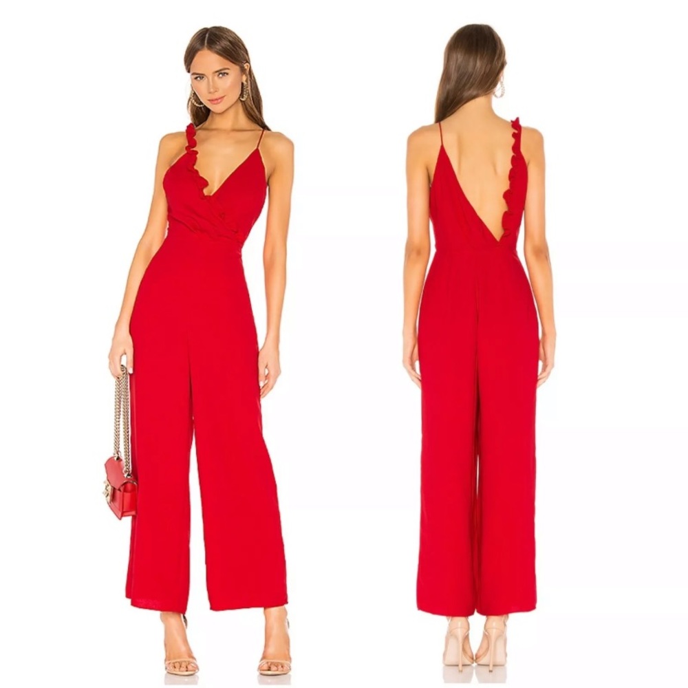 Keepsake The Label Cherry Red Forget You Jumpsuit